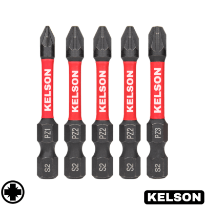 5 x Mixed Pozi 50mm Impact Screwdriver Bits PZ1 PZ2 PZ3