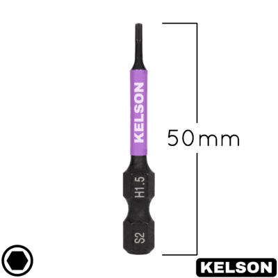 1.5mm Hex Impact Screwdriver Bits 50mm