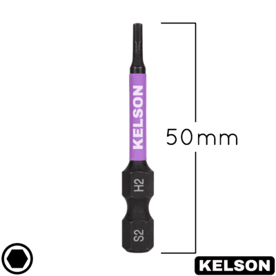 2mm Hex Impact Screwdriver Bits 50mm