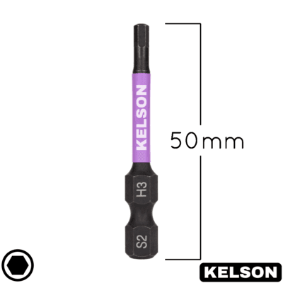 3mm Hex Impact Screwdriver Bits 50mm