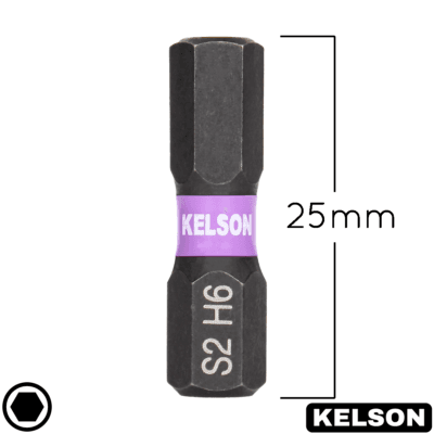 6mm Hex Impact Screwdriver Bits 25mm