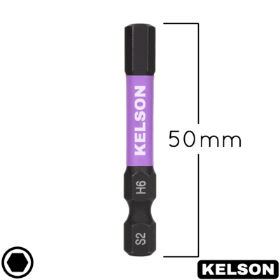 6mm Hex Impact Screwdriver Bits 50mm