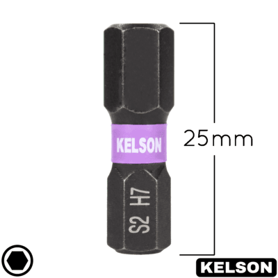 7mm Hex Impact Screwdriver Bits 25mm