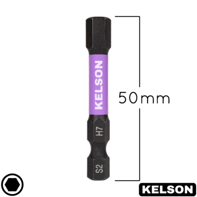 7mm Hex Impact Screwdriver Bits 50mm