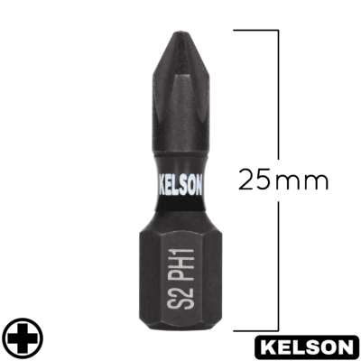 PH1 Impact Screwdriver Bits 25mm
