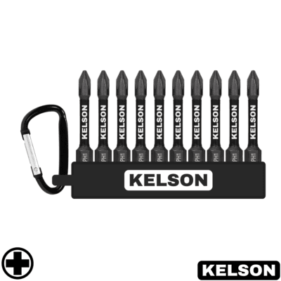 10 x PH1 Impact Screwdriver Bit Set 50mm Length