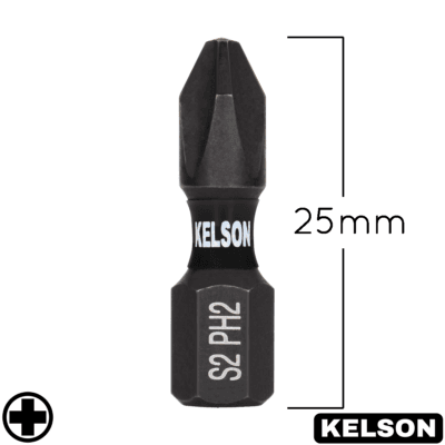 PH2 Impact Screwdriver Bits 25mm