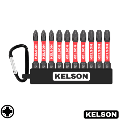 10 x Mixed Pozi Impact Screwdriver Bit Set 50mm Length V1