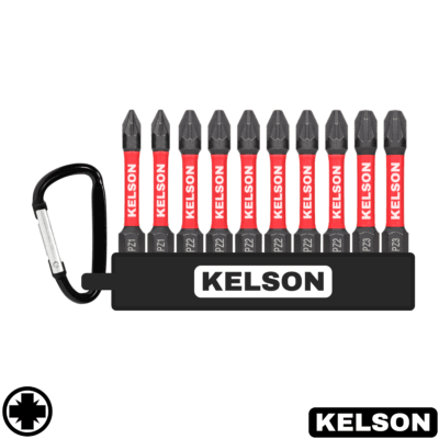 10 x Mixed Pozi Impact Screwdriver Bit Set 50mm Length V2