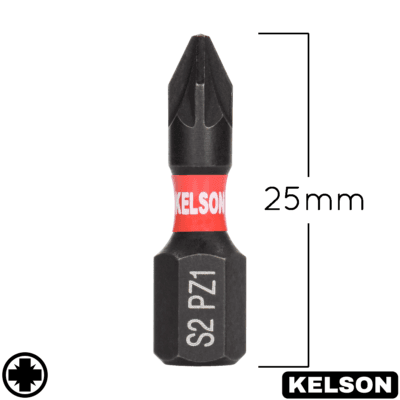 PZ1 Impact Screwdriver Bits 25mm