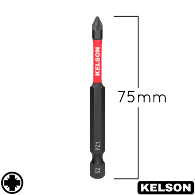 PZ1 Impact Screwdriver Bits 75mm