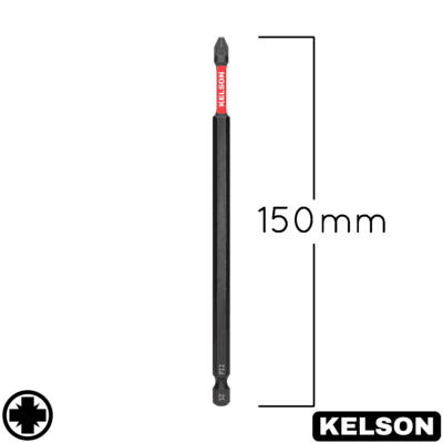 PZ2 Impact Screwdriver Bits 150mm