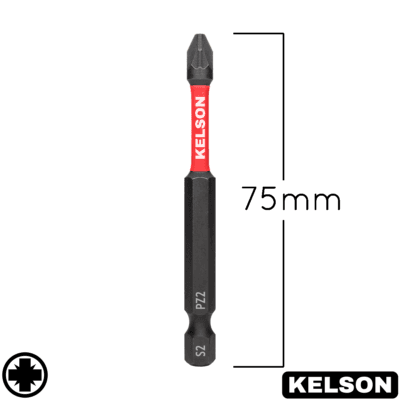 PZ2 Impact Screwdriver Bits 75mm