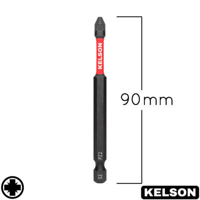 PZ2 Impact Screwdriver Bits 90mm