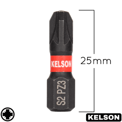 PZ3 Impact Screwdriver Bits 25mm