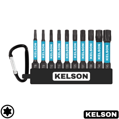 10 x Mixed Star Drive Impact Screwdriver Bit Set 50mm Length