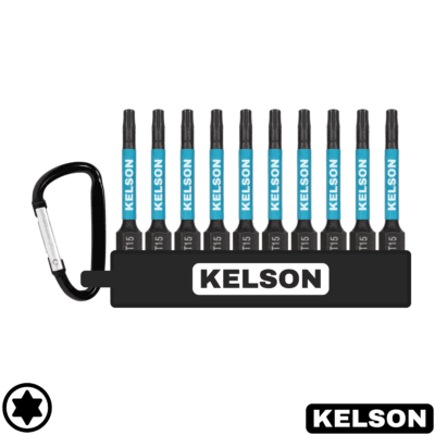 10 x T15 Impact Screwdriver Bit Set 50mm Length