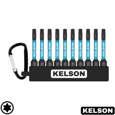 10 x T20 Impact Screwdriver Bit Set 50mm Length