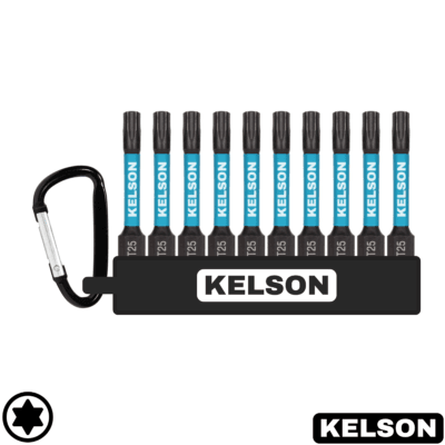 10 x T25 Impact Screwdriver Bit Set 50mm Length