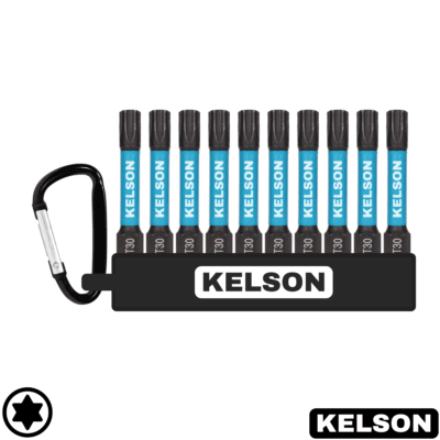 10 x T30 Impact Screwdriver Bit Set 50mm Length