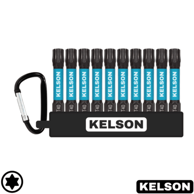 10 x T40 Impact Screwdriver Bit Set 50mm Length