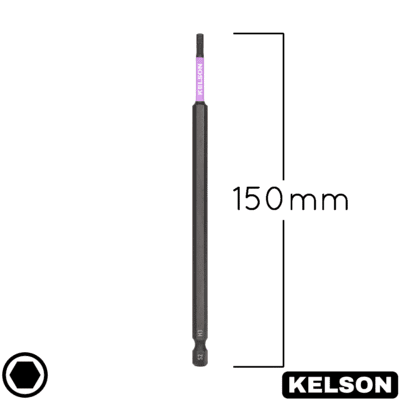3mm Hex Impact Screwdriver Bits 150mm