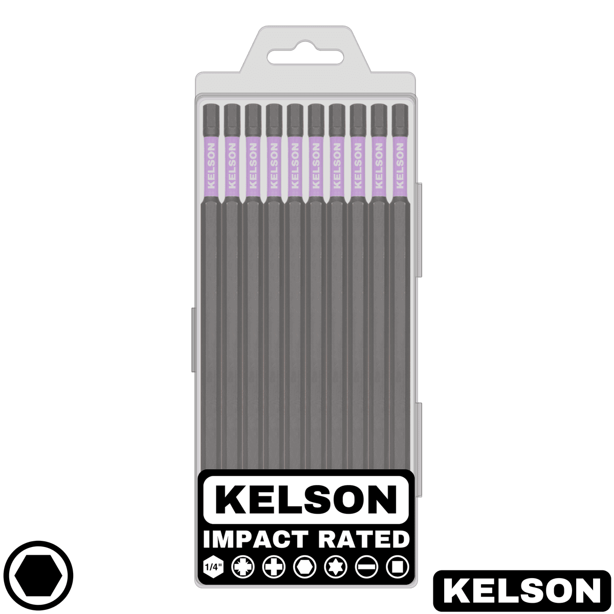 10pcs 5mm Hex H5 Impact Screwdriver Bit Set In Storage Case 150mm Length - Image 2