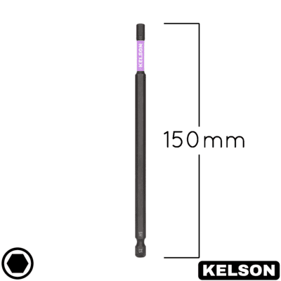 5mm Hex Impact Screwdriver Bits 150mm