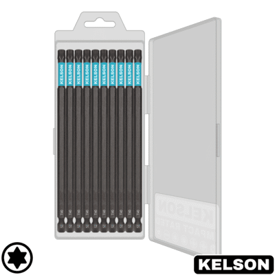 10pcs T40 Impact Screwdriver Bit Set In Storage Case 150mm Length