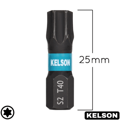T40 Impact Screwdriver Bits 25mm