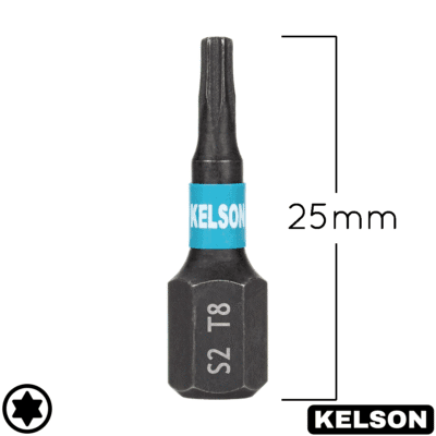 T8 Impact Screwdriver Bits 25mm