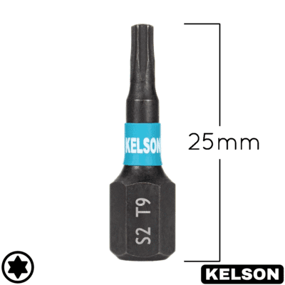 T9 Impact Screwdriver Bits 25mm